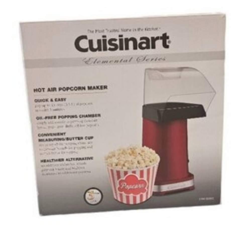 Cuisinart Hot Air Popcorn Maker CPB-300P1 3.5L Quick & Easy Oil-Free BPA-Free Re